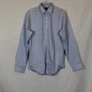 Edwards Blue Men's Long Sleeve Dress Shirt Button Up Size M 015